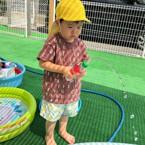 水鉄砲を作って、遊ぼう♪